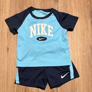 Nike Little Kids Blue/ Navy Two-Piece Swim Set